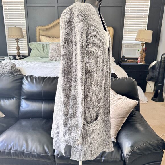 Old Navy Women’s Shaker Stitch Open Front Cardigan Sweater Grey Marl Size M - Picture 4 of 12